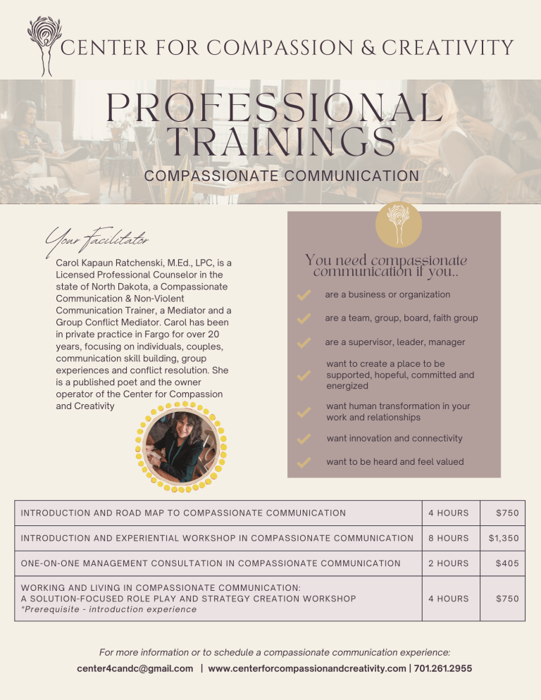 Services – Center for Compassion and Creativity